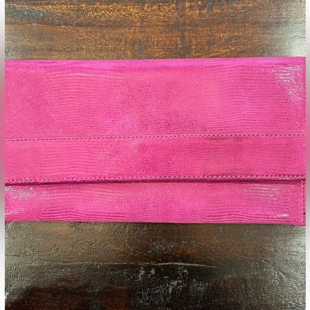 Banana Republic pink leather clutch
